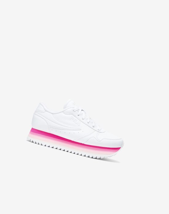 Fila Fila Orbit Stripe Sneakers Blancas Rosas Rosas | 05PREZVHN