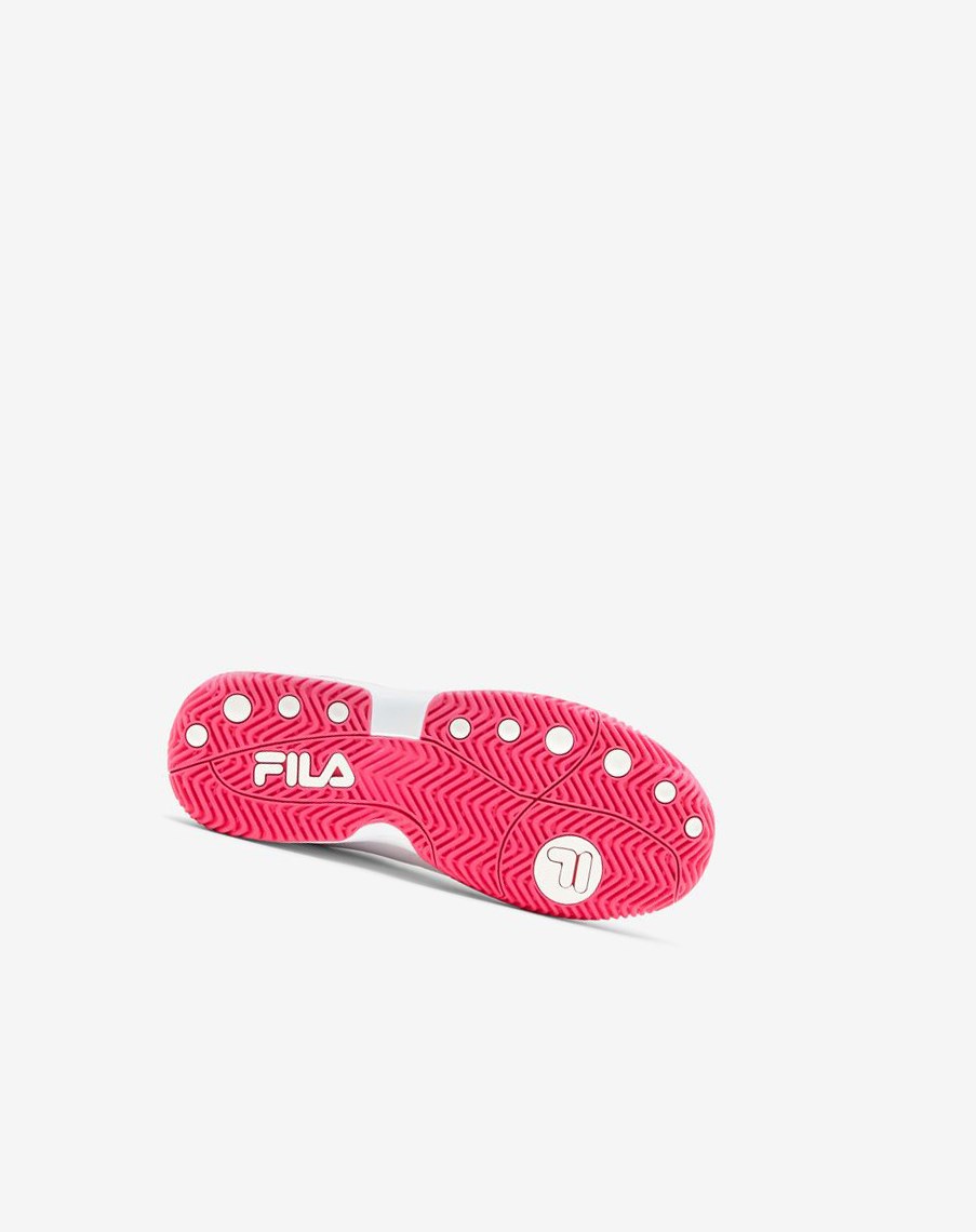 Fila Double Bounce Tenis Shoes Wht/Pglo/Msil | 15EKCVPIR